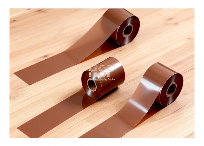 100Î¼m Brown CPE Base Film sample showing uniform color and smooth surface texture